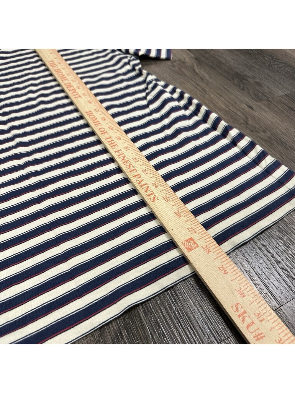 VTG Polo Ralph Lauren Men's Large Striped Cotton Crew T-Shirt Navy White USA - Picture 6 of 7